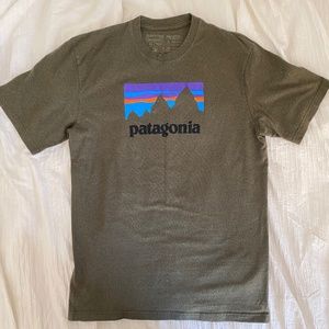 Patagonia T-Shirt, Dark Olive, Medium (Universal Tee)